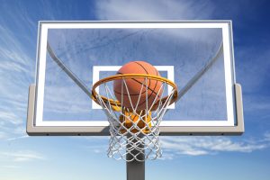 Basketball ball in the Hoop