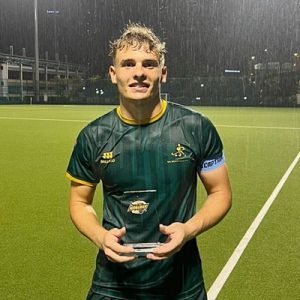 South African captain Reuben Sendzel netted three times in the Mirnawan Cup final.