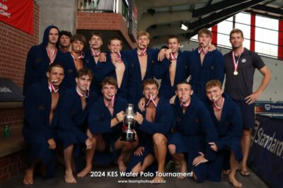 The Rondebosch Boys High team after claiming gold at the KES Water Polo Festival. Photo: Team PhotoSA