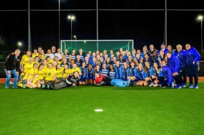 The Parel Vallei girls team during their Holland tour after their clash against Geldrop Hockey Club. Photo: Parel Vallei