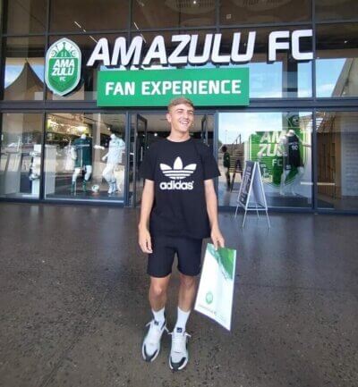 Living the life in the colours of Amazulu FC.