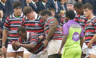 Maritzburg College features a powerful pack, with Aiden Botha at tighthead, Siyabonga Nyathi at hooker, and Rambo Kubehka at loosehead.