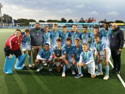 The Grey High School u16 team after winning the Hibbert Cup at the Rectory Astroturf on Saturday, 4 May 2024. Photo: Grey High