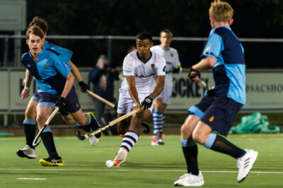 SACS's Reece Theunis on the charge for his side during their match vs Bishops at the Brewery. Photo credits: Ray Chaplin