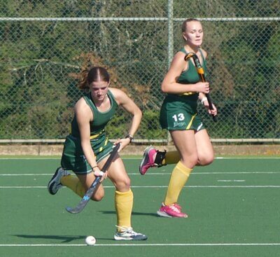 Eunice captain Bianca Rees-Gibbs on the charge at the 2024 St Anne's Cup. Photo: Brad Morgan.