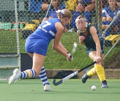 Georgia Pollock fires off a shot in a KZN league match against Danville Park Girls' High School.
