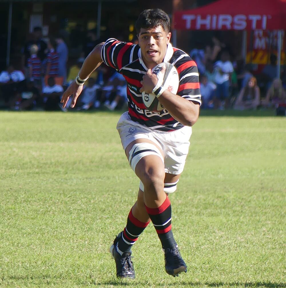 Naz Isaacs scored Maritzburg College's fourth and final try in their Reunion Weekend win over Michaelhouse. Photo: Brad Morgan.