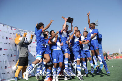 The Western Province u18A team celebrating their SASHOC National Week win. Photo credits: TeamPhotoSA.