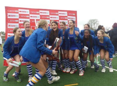 Delight for St Mary's DSG as a they celebrate winning the SPAR KZN Schoolgirls Hockey Challenge trophy for a record sixth time.