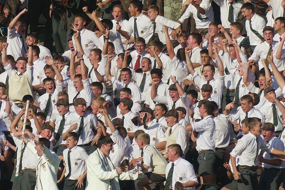 Ecstatic and somewhat relieved, the Affies' supporters heartily cheered Ruben Pienaar's winning penalty kick. Photo: Brad Morgan.