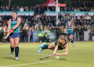 Paarl Gimnasium's Isabella Nel scored a cracking goal for her side against Paarl Girls High in their annual interschools clash. Photo: Lookonimages