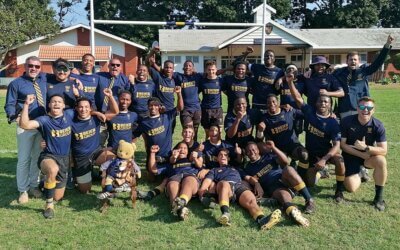 The DHS 1st XV celebrates victory over Jeppe in their last match of the 2024 season.