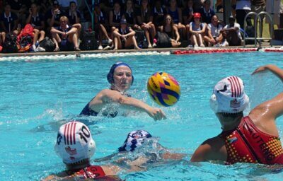 Western Province's Emily van Heerden lets fly with a shot in the u19 girls' final. Photo: Brad Morgan. 