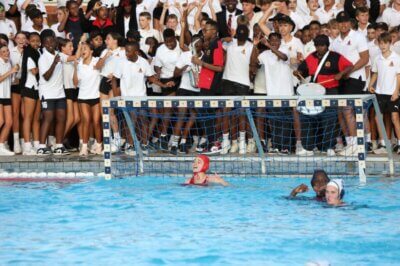 The hosts of the Brian Baker Water Polo Tournament, Kingswood College, in action. Photo: Jackie Grové