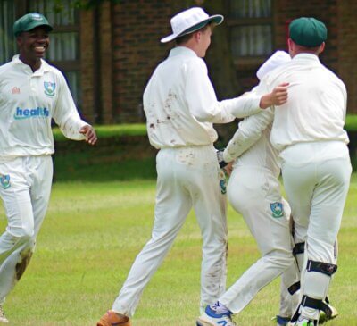 St John's College had their tails up when they reduced Maritzburg College to 92/5, but College's lower order added a further 158 runs. Photo: Brad Morgan.
