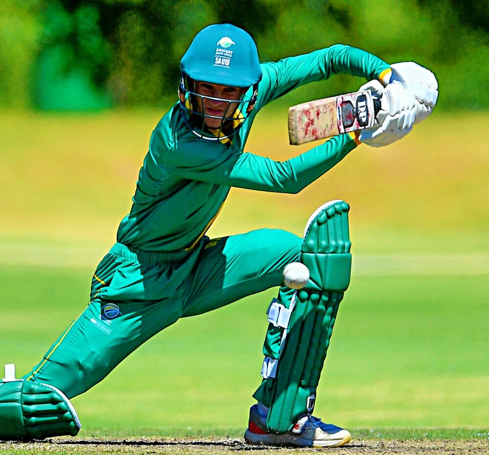 Chad Mason was South Africa's leading run scorer and also snared two wickets in a loss against England u19. Photo: Ashley Vlotman/Gallo Images for Cricket South Africa.