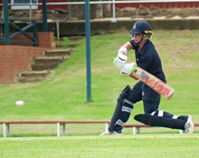 A fine fifty from Alex Pitman was the key knock in their innings of 133/9 against Glenwood. Photo: Brad Morgan.