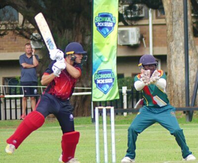 Luan van der Merwe played a composed, attacking innings to guide Maritzburg College to a hard-fought win over Glenwood on Goldstone's. Photo: Brad Morgan.