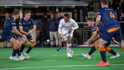 Grey High School's Athi Jansen wiggling his way past four Grey College defenders during the two school's derby in 2024. Jansen will feature for Grey again in 2025. Photo: Grant Howard