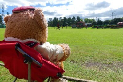 Maritzburg College's cricket mascot, Mikey, enjoying a day out at Goldstone's. Photo: Brad Morgan.