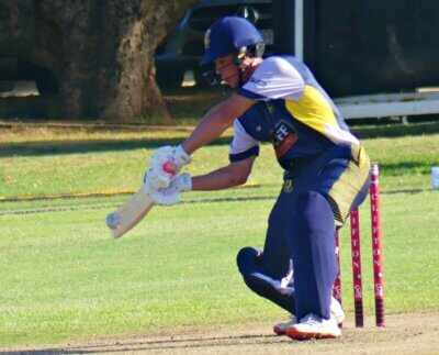 Waterkloof captain Riley Miller smashed an astonishing third century of the season in his side's big win over Glenwood. Photo: Brad Morgan. 