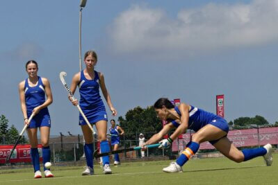 St Mary's DSG, Kloof, captain Nicola Forbes fires off a shot on goal during her team's 4-0 win over Curro Hillcrest. Photo: Brad Morgan.