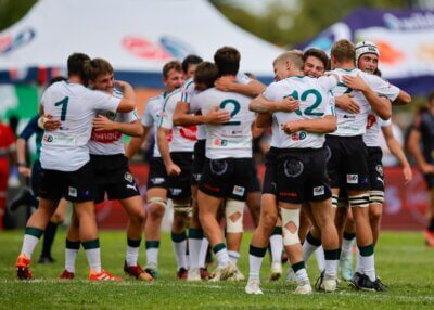 Marlow Landbou celebrated a hard-fought come-from-behind victory in the opening match of the 2025 Absa Wildeklawer. Photo: Frans Lombard/ActionPix.