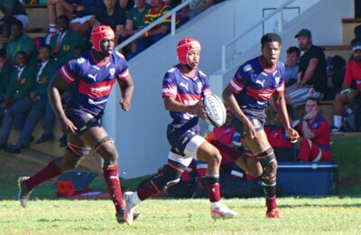 Flyhalf Jade-Will Koopman weighs up his options as Westville attack Maritzburg College early in their game on Gilfillan Field. Photo: Brad Morgan.