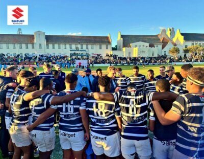 In an enthralling contest, Wynberg Boys' High got off to a fast start and kept Grey High at bay to record a hard-fought five-point win. Photo: Wynberg Boys' High on Facebook.