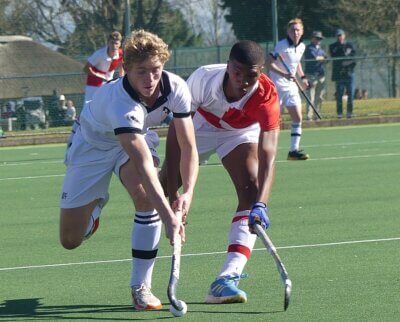 There was next to nothing to separate Hilton and Michaelhouse, but the home team had the final say, scoring a late goal through their captain Xavier Enslie to claim a 3-2 victory. Photo: Brad Morgan.
