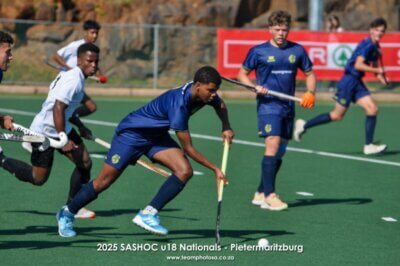 Southern Gauteng's Ezray Stadt scored for his side in their final pool match against KZN Coastal B on day four of the ASHOC National Week. Photo: TeamPhotoSA