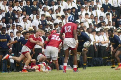 Despite playing much of the game on the back foot, KES scrumhalf Regan McGurk delivered a strong performance for KES. Photo: Brad Morgan.