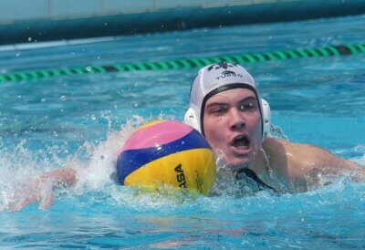 Thomas Taylor was a key performer for Hilton College in the school's unbeaten run to the Clifton Water Polo Tournament title. Photo: Brad Morgan.