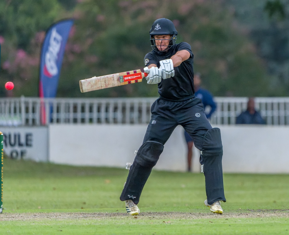 Robert Burman shone for Hilton College, leading by example to guide his team to successive wins on the first day of the Switch Schools SA20 KZN regional final. Photo: Justin Waldman Sports Photography.