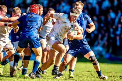 Hilton College withstood an unrelenting challenge from Bishops to record a nine-point victory on Gilfillan Field. Photo: Martin Ashworth Sports Photography.